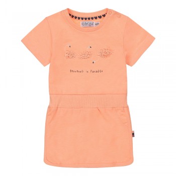 DIRKJE Šaty kr. rukáv neónová oranžová dievča veľ.68