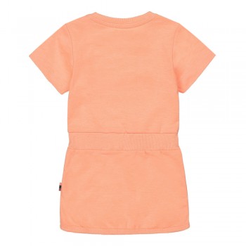 DIRKJE Šaty kr. rukáv neónová oranžová dievča veľ.74