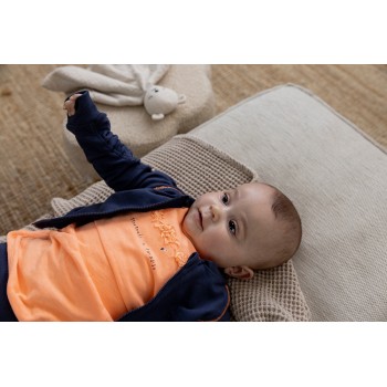 DIRKJE Šaty kr. rukáv neónová oranžová dievča veľ.74