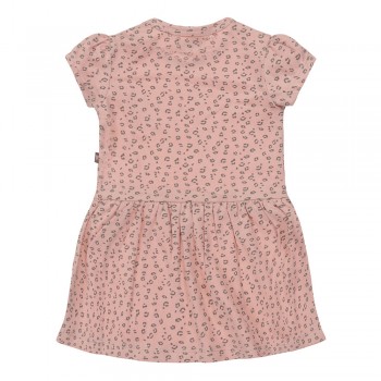 DIRKJE Šaty kr. rukáv ružová so vzorom dievča veľ.80