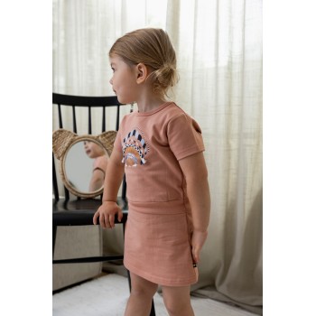 DIRKJE Šaty kr. rukáv staroružová dievča veľ.116