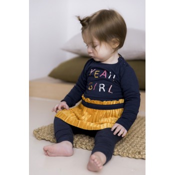 DIRKJE Šaty Modro-žlté dievča 68