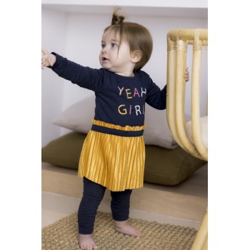 DIRKJE Šaty Modro-žlté dievča 74