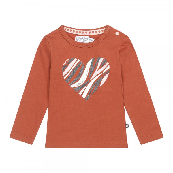 DIRKJE Tričko dl.rukáv medená dievča veľ.56