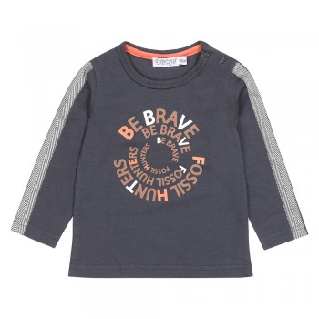 DIRKJE Tričko dl.rukáv tm. modrá + oranžová chlapec veľ.68