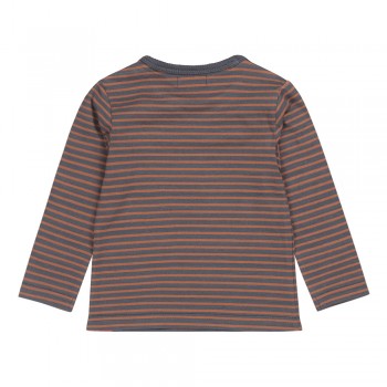 DIRKJE Tričko dl.rukáv tm. modrá s pásikmi chlapec veľ.56