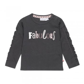 DIRKJE Tričko dl.rukáv tm. šedá dievča veľ.68