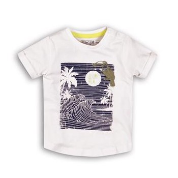 DIRKJE Tričko krátky rukáv C-SO TROPICAL TOUCAN DO IT 74 White