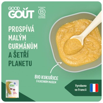 GOOD GOUT BIO Kukurica s kačacím mäsom 190 g