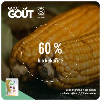 GOOD GOUT BIO Kukurica s kačacím mäsom 190 g