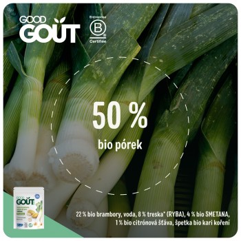 GOOD GOUT BIO Pór so zemiakmi a treskou 190 g