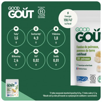 GOOD GOUT BIO Pór so zemiakmi a treskou 190 g