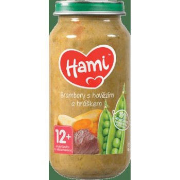 HAMI Zemiaky s hovädzím a hráškom (250 g) - mäsovo-zeleninový príkrm
