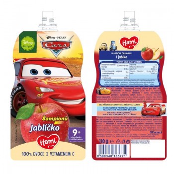 HAMI Kapsička ovocná Disney Cars Jabĺčko 110g, 9+