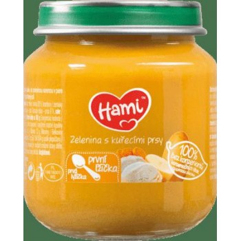 HAMI Zelenina s kuracím mäsom (125 g) - mäsovo-zeleninový príkrm