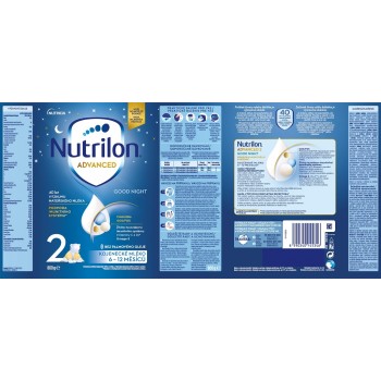 NUTRILON 2 Advanced Good Night následné dojčenské mlieko od uk. 6. mesiaca 800 g