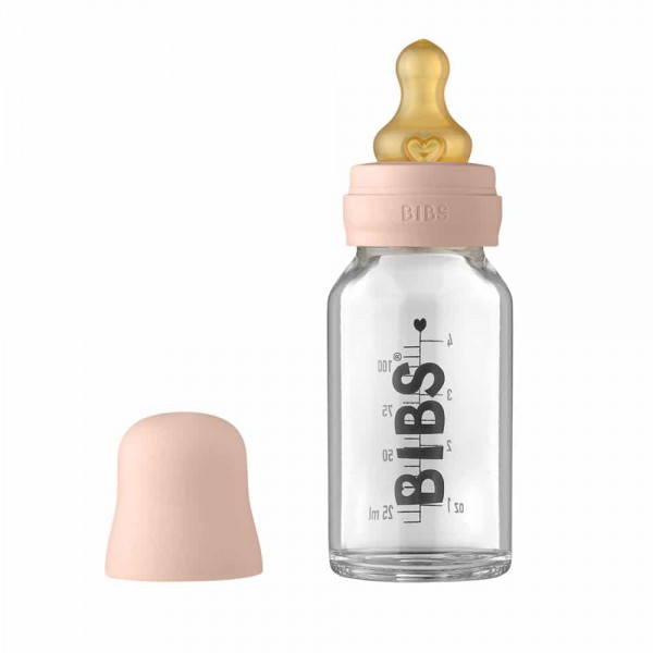 BIBS Baby Bottle sklenená fľaša 110ml Blush