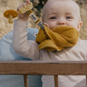 BIBS Bandana mušelínový slintáčik z BIO bavlny Woodchuck