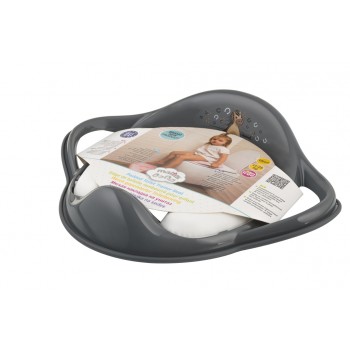 MALTEX Redukcia na WC s úchytmi mäkká Koník Minimal - steel grey