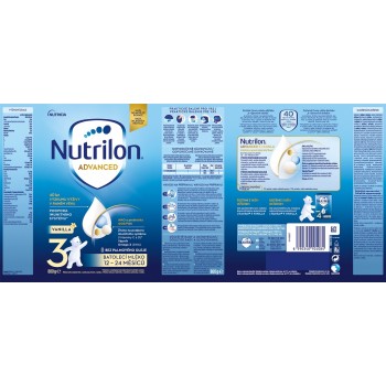 3x NUTRILON 3 Vanilla batoľacie mlieko 800 g, 12+