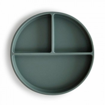 Mushie silikónový tanier s prísavkou Powder Blue
