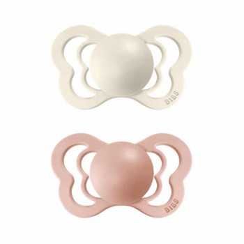 BIBS Couture anatomické cumlíky z prírodného kaučuku 2ks - veľkosť 1 Ivory / Blush