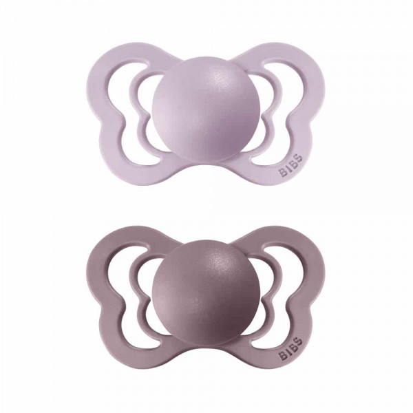 BIBS Couture anatomické cumlíky z prírodného kaučuku 2ks - veľkosť 1 Dusky Lilac / Heather