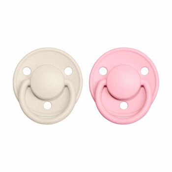 BIBS De Lux cumlíky zo silikónu 2ks - one size Ivory / Baby Pink