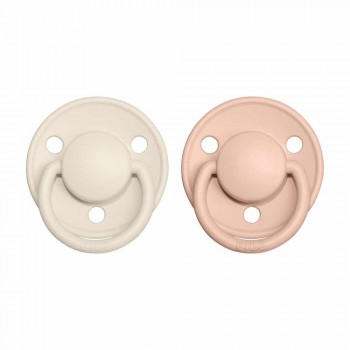 BIBS De Lux cumlíky zo silikónu 2ks - one size Ivory / Blush