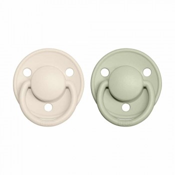 BIBS De Lux cumlíky zo silikónu 2ks - one size Ivory / Sage