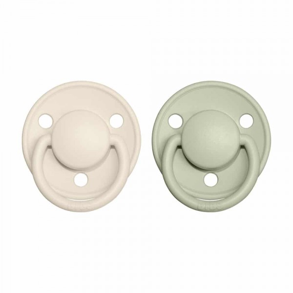 BIBS De Lux cumlíky zo silikónu 2ks - one size Ivory / Sage