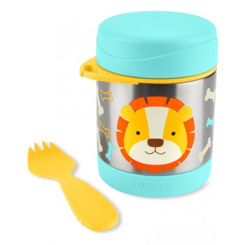 SKIP HOP Zoo Termoska na jedlo s lyžičko/vidličkou Lev 325 ml, 3r+
