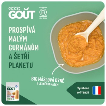 GOOD GOUT BIO Maslová tekvica s jahňacím mäsom 190 g