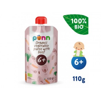 SALVEST Põnn BIO Hovězí maso se zeleninovým pyré 110 g