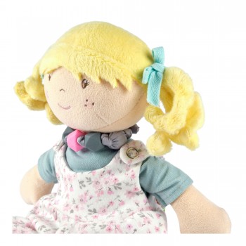 Bonikka látková bábika s náramkom Lucy kvietkovaný overal
