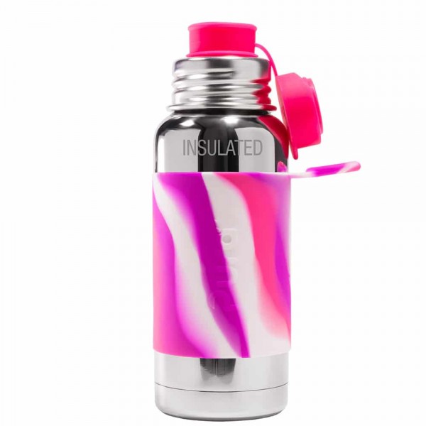 Pura TERMO fľaša so športovým uzáverom 475ml ružovo-biela