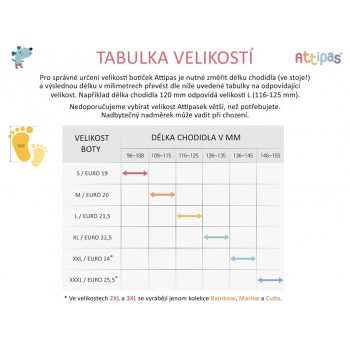 ATTIPAS Topánočky Basic A21BA Charcoal XL veľ.22,5, 126-135 mm