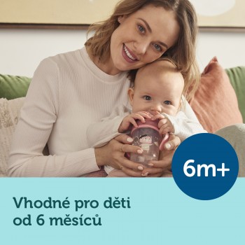 CANPOL BABIES Hrnček netečúci so slamkou so závažím 270 ml 6m+ Bonjour Paris modrý