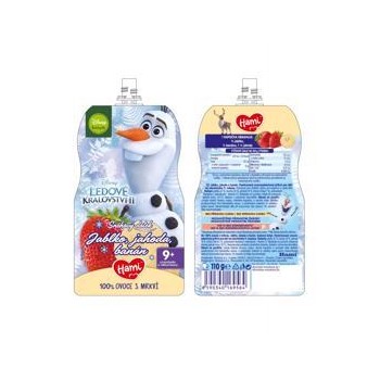 HAMI Disney Frozen Olaf ovocnozeleninová kapsička Jablko, Jahoda, Banán 110 g, 9+