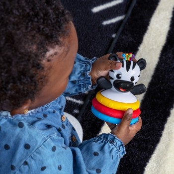 BABY EINSTEIN Hryzačka stohovacia zebra Stack & Wobble Zen™ 3m+