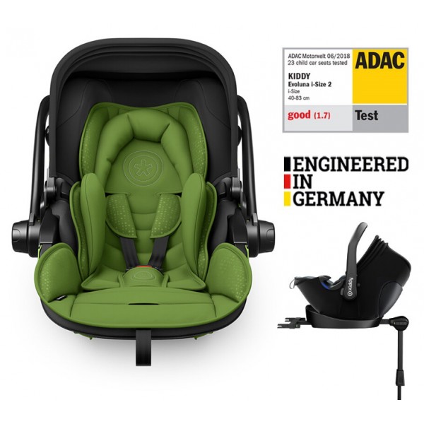 KIDDY Autosedačka Evoluna i-size 2 + Isofix základňa 40-83 cm Cactus Green