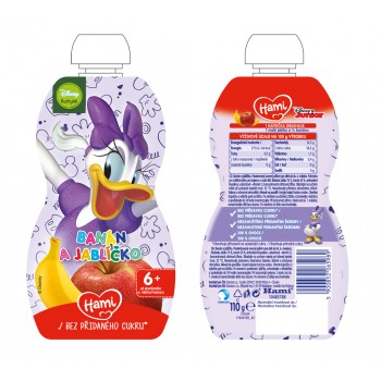 HAMI Kapsička ovocná Daisy Banán a jablko 110g, od uk. 6. mesiaca
