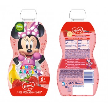 HAMI Kapsička ovocná Minnie Jahoda a banán 110g, od uk. 6. mesiaca