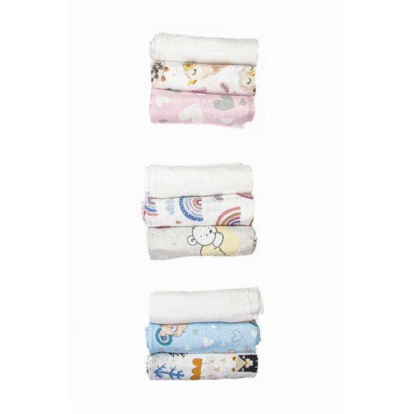 Farebné plienky balené 3ks