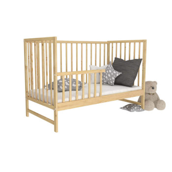 Drevená postieľka/pohovka+ zábrana MAGDA borovica