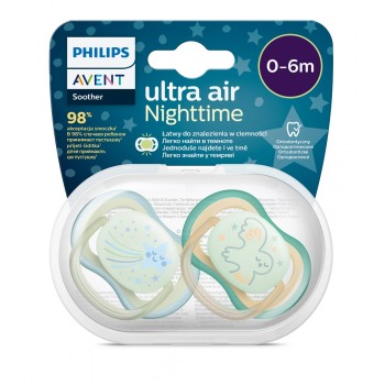 Philips AVENT Cumlík Ultra air nočný 0-6m chlapec 2ks