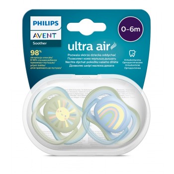 Philips AVENT Cumlík Ultra air obrázok 0-6m chlapec (dúha) 2ks