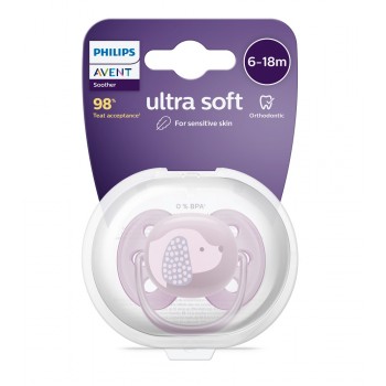 Philips AVENT Cumlík Ultrasoft Premium 6-18m fialová 1 ks