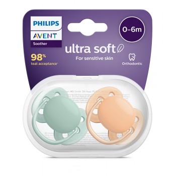 Philips AVENT Cumlík Ultrasoft Premium neutral 0-6m 2 ks