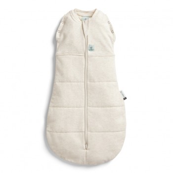 ERGOPOUCH Zavinovačka a vak na spaní 2v1 Cocoon Oatmeal Marle 3-6 m, 6-8 kg, 2,5 tog